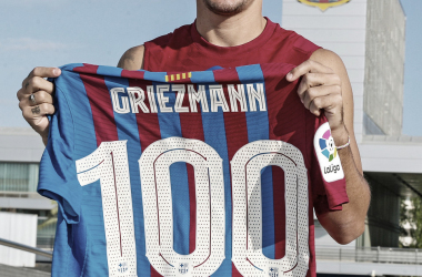 Centenario de Griezmann con el Barça