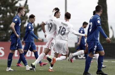 El Real Madrid Castilla se topa con el muro azulón (1-2)