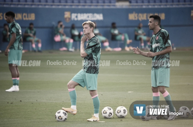 Sesión de entrenamiento antes de recibir al Celta