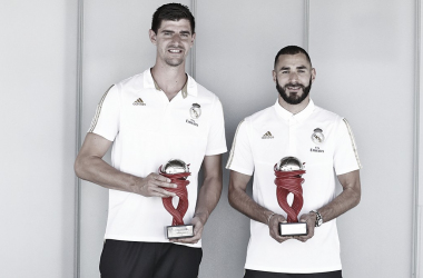 Courtois y Benzema, dos de las claves del éxito merengue