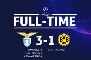 Champions League - La Lazio inizia con una vittoria: battuto il&nbsp;Borussia Dortmund&nbsp;per 3-1