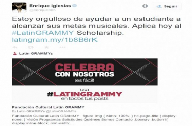 Enrique Iglesias lanza una beca para realizar estudios musicales