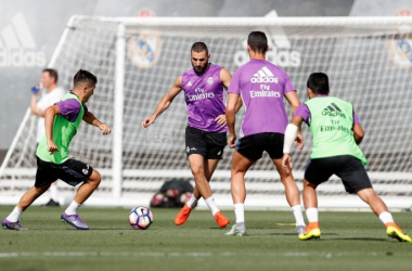 Cristiano Ronaldo y Benzema ya trabajan con el grupo