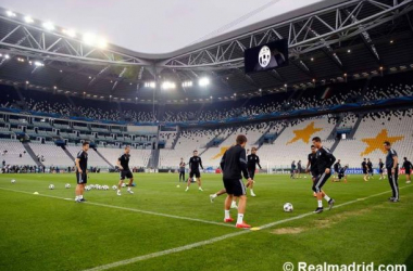 El Madrid entrenó en el Juventus Stadium