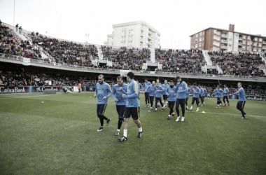 Entrenamiento tras certificar el pase a la Final de Copa del Rey