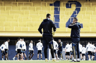 Entrenamiento de Boca bajo las órdenes de Jorge Almirón (foto Javier García Martino)