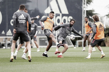 El Real Madrid se entrena para el regreso de LaLiga Santander