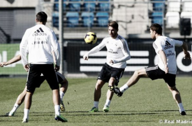 Último entrenamiento antes del choque ante el Sevilla