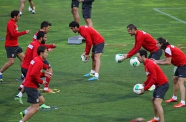 El Atlético se entrena pensando en el partido ante el Celta