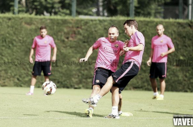 Siete titulares del Barcelona se entrenan en su día de fiesta