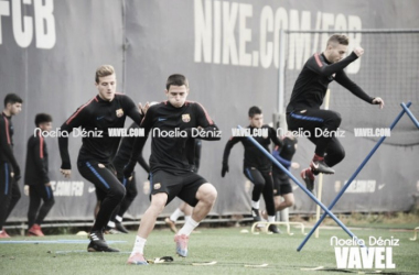 Último entreno del Barça B antes de medirse al Cádiz