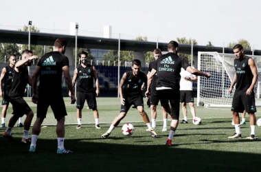 Último entrenamiento del Real Madrid antes del Clásico de vuelta