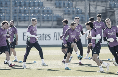 Último entreno del Real Madrid previó a viajar a Mallorca. Foto: @realmadrid.