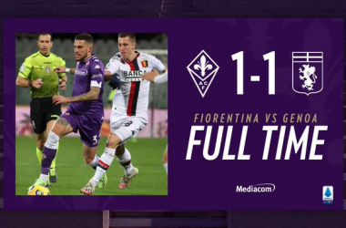 Serie A, finisce in parità il match tra Fiorentina e Genoa