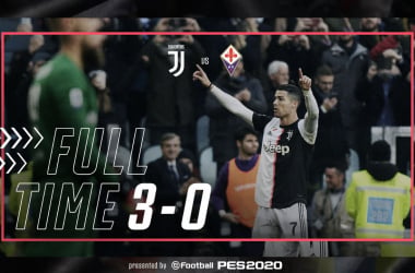 Doppio Ronaldo e De Ligt abbattono la Fiorentina: la Juventus vince 3-0