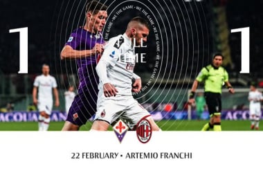 Serie A - Il Milan va in vantaggio, ma non gestisce: finisce 1-1 con la Fiorentina