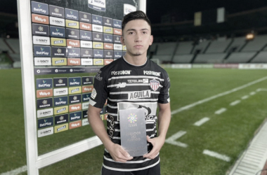 Fabián Ángel, jugador destacado del Junior ante Once Caldas