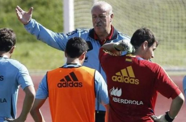 Del Bosque no da pistas en el segundo entrenamiento