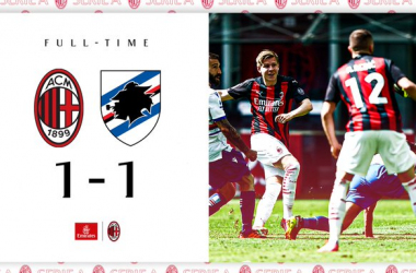 Serie A - Il Milan inciampa contro la Sampdoria (1-1)