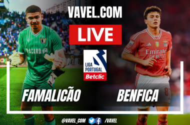 Famalicão vs Benfica LIVE Score, final minutes of the first half (0-0) 