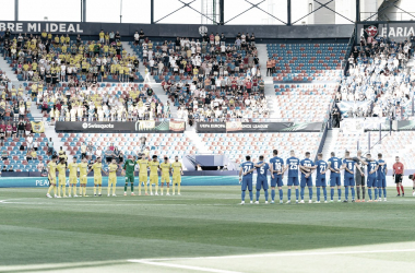 El Villarreal minutos antes de empezar su andadura en la UEFA Conference League. | Fuente: @VillarrealCF