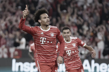 Leroy Sané en la celebración de su tanto / Fuente: Bayern de Múnich