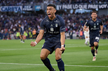 Ulises Ortegoza, luego de marcar el gol que le dio la victoria al &quot;Matador&quot;. Foto: Prensa Talleres