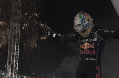 Pérez festeja la victoria | Foto: Fórmula 1