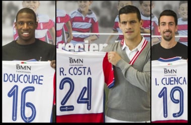 Ricardo Costa, Doucouré e Isaac Cuenca, presentados en el Granada