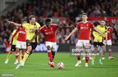 Nottingham Forest and Burnley battle it out in close Premier League tie.&nbsp;<span style="color: rgb(8, 8, 8); font-family: Lato, sans-serif; font-size: 14px; font-style: normal; text-align: start; background-color: rgb(255, 255, 255);">(Photo by Shaun Botterill/Getty Images)</span>