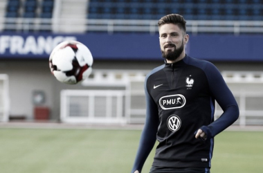 Lesión de Olivier Giroud en el entrenamiento de Francia