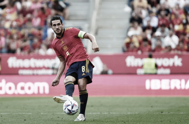 Koke en acción durante el partido. FUENTE: Selección Española de Fútbol