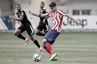 Álvaro Morata disparando a portería frente a la Juventus de Turín// Vía @Atleti