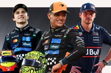 Norris, Verstappen y Piastri. Fuente: F1