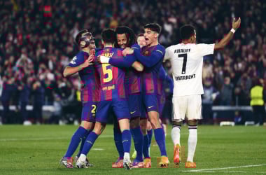 El Barça en la remontada ante el Eintacht de Frankfurt. Fuente: FCB