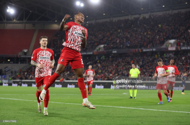 Chukwubuike Junior Adamu's assist and goal against TSC were his first goal contributions for Freiburg this season. Image Credit: Alex Grimm and Getty Images