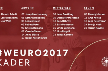 Germany names their UEFA Women&#039;s Euro 2017 squad