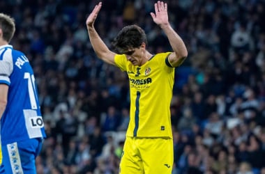 Gerard Moreno pidiendo perdón tras anotar en el RCDE Stadium | Foto vía IG oficial  Gerard Moreno