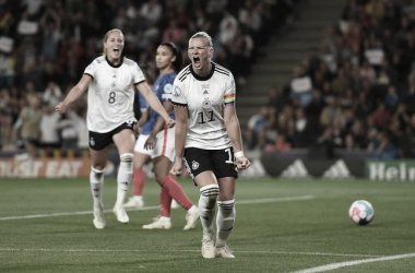 Popp por partida doble, sella la clasificación alemana a la gran final de la Euro Femenina | Fotografía: UEFA&nbsp;