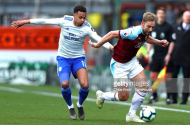 Josh Murphy and Charlie Taylor contest for possession during the most recent fixture between Cardiff City and Burnley&nbsp;<span style="font-style: normal; text-align: start; caret-color: rgb(8, 8, 8); color: rgb(8, 8, 8); font-family: Lato, sans-serif; font-size: 14px; background-color: rgb(255, 255, 255);">(Photo by Chloe Knott - Danehouse/Getty Images)</span>