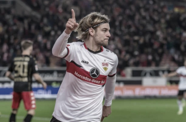 Borna Sosa, un fijo en el once del VfB Stuttgart./ Fuente: Getty Images.