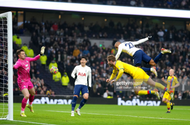 Tottenham Hotspur's Lucas Moura scores their side's second goal of the game during the Premier League match at the Tottenham Hotspur Stadium, London. Picture date: Sunday December 26, 2021. (Photo by John Walton/PA Images via Getty Images)