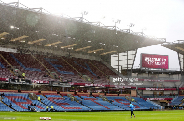 BURNLEY, ENGLAND - JANUARY 08: A general view of Turf Moor, home of Burnley during the Emirates FA Cup Third Round match between Burnley and Huddersfield Town at Turf Moor on January 8, 2022 in Burnley, England. (Photo by Rich Linley - CameraSport via Getty Images)