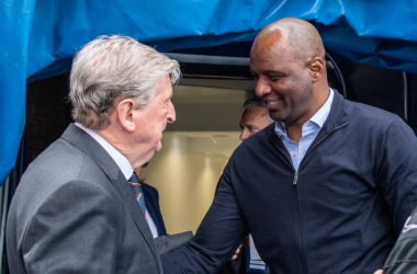 Patrick Viera was all smiles as his Crystal Palace side relegated Watford with victory today