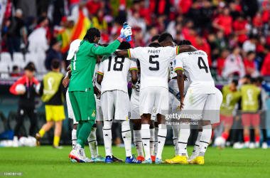 <span style="color: rgb(8, 8, 8); font-family: Lato, sans-serif; font-size: 14px; font-style: normal; text-align: start; background-color: rgb(255, 255, 255);">Ghana huddle before taking on South Korea - Photo by Baptiste Fernandez/Icon Sport via Getty Images</span>