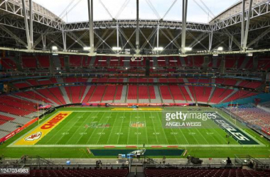 A view of the field at State Farm Stadium prior to Super Bowl LVII/Photo: Angela Weiss/AFP via Getty Images