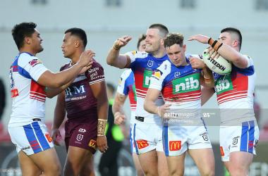 Manly Sea Eagles 12-14 Newcastle Knights: Late controversy as Knights edge thriller