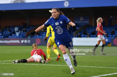 Chelsea 2-1 Manchester United: Fran Kirby sends Chelsea to the top of the WSL
