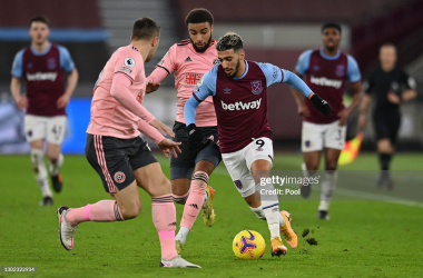 When these two sides last met at the London Stadium, Covid restrictions were in place. The game finished 3-0 to West Ham. Image Credit: Pool and Getty Images.