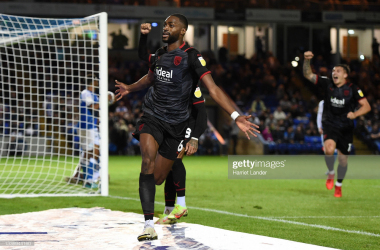 Semi Ajayi celebrates after a late winner in their last game against Peterborough - Photo by Harriet Lander/Getty Images